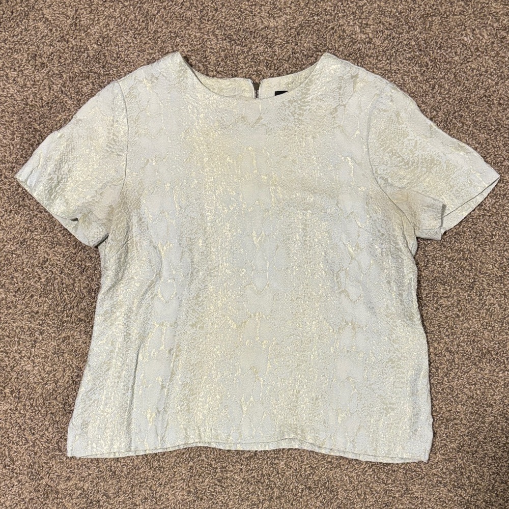 The Limited Shimmering Blue Blouse